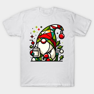 Festive Gnome Enjoying Eggnog T-Shirt